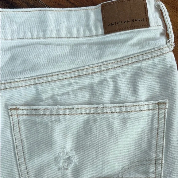 White Distressed Jean Shorts - Picture 3 of 11